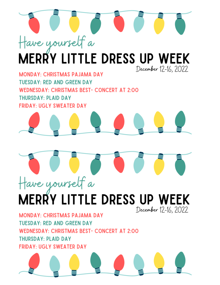 Christmas Dress up Days
